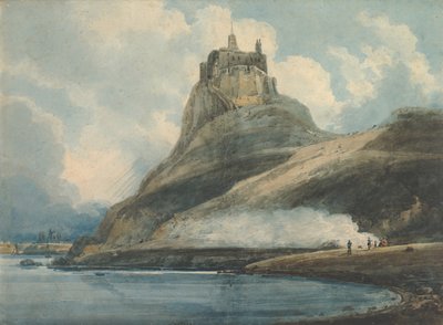 Castello di Lindisfarne, Holy Island, Northumberland, 1796-97 da Thomas Girtin