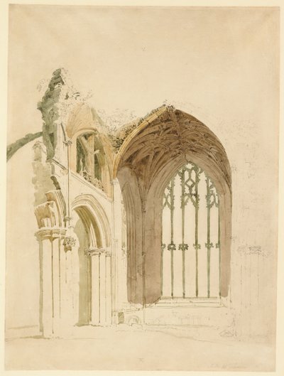 Abbazia di Melrose: la finestra orientale da Thomas Girtin