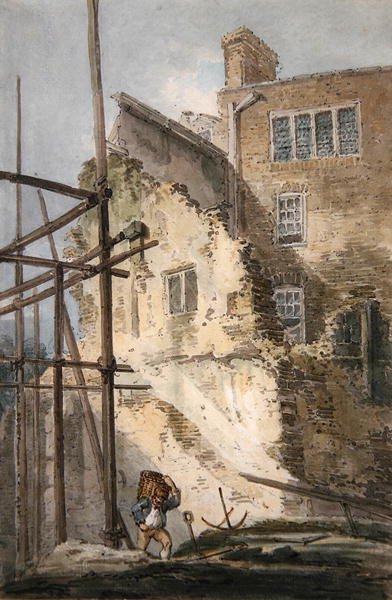 Parti dei resti del vecchio Drury Lane da Thomas Girtin