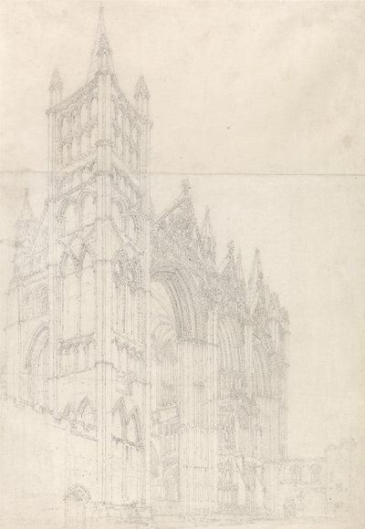 Cattedrale di Peterborough, Huntingdonshire, c.1794 da Thomas Girtin
