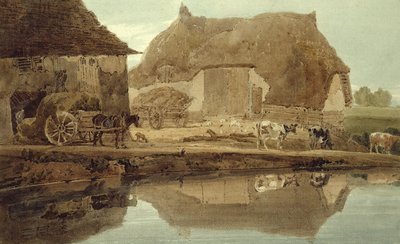 La fattoria di Phineas Borret vicino a Saffron Walden da Thomas Girtin