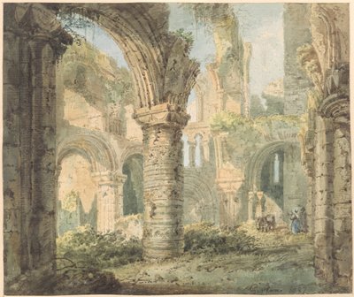 Isola Sacra di San Cuthbert, 1797 da Thomas Girtin