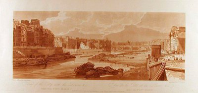 Veduta della città con il Louvre ecc., ripresa dal Pont-Marie da Thomas Girtin