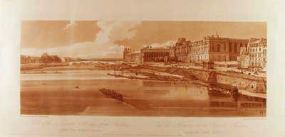 Veduta del Louvre e del ponte delle Tuileries dal Pont-Neuf da Thomas Girtin