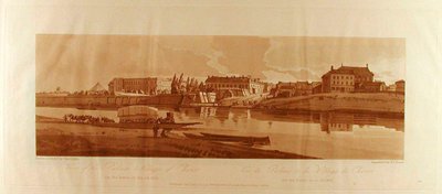 Veduta del palazzo e del villaggio di Choisi sulle rive della Senna da Thomas Girtin
