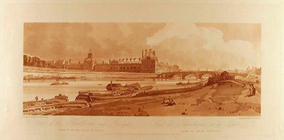 Veduta delle Tuileries e del ponte dal Quai d