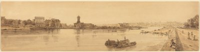 Veduta del villaggio di Chaillot dal Pont de la Concorde: tavola 17 da Thomas Girtin