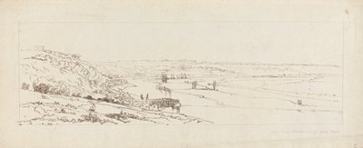 Vista degli acquedotti di Marly e Saint-Germain-en-Laye visti in lontananza da Thomas Girtin