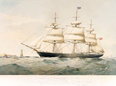 Litografia della nave clipper 