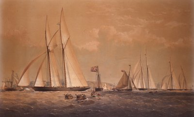 La Cambria vince la gara di yacht anglo-americana, 1868 da Thomas Goldsworth Dutton