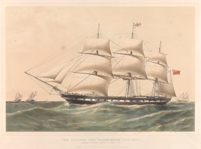 La Nave Clipper Yorkshire 1100 Ton, c.1857-60 da Thomas Goldsworth Dutton