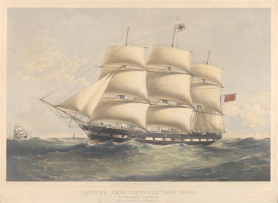 La nave clipper Suffolk 1100 tonnellate, c.1857-60 da Thomas Goldsworth Dutton