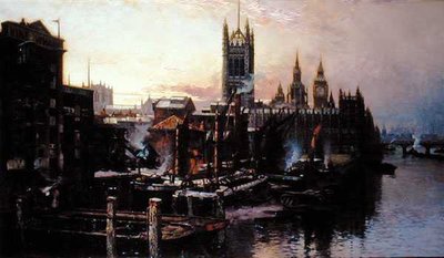 Vista delle Case del Parlamento dal fiume Tamigi, Londra da Thomas Greenhalgh