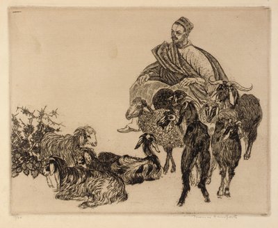 Senza titolo (Arabo con capre) da Thomas Handforth