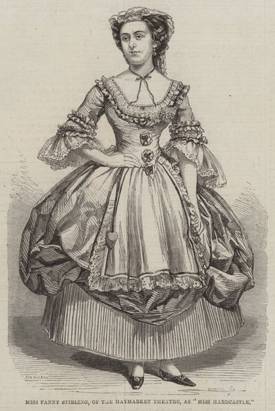 Miss Fanny Stirling, del Haymarket Theatre, come Miss Hardcastle da Thomas Harrington Wilson