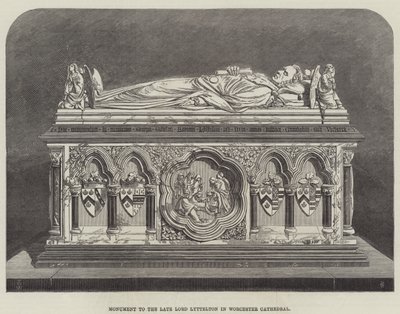 Monumento al defunto Lord Lyttelton nella cattedrale di Worcester da Thomas Harrington Wilson