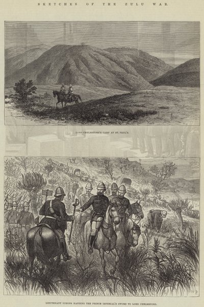 Schizzi della guerra Zulu da Thomas Harrington Wilson
