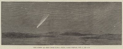 La Cometa vista dalla HMS Orion, Lago Timsah, 1 ottobre, 4.30 am da Thomas Harrington Wilson