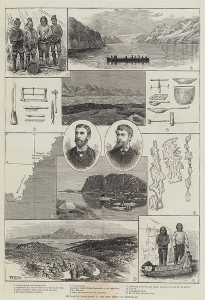 La spedizione danese sulla costa orientale della Groenlandia da Thomas Harrington Wilson