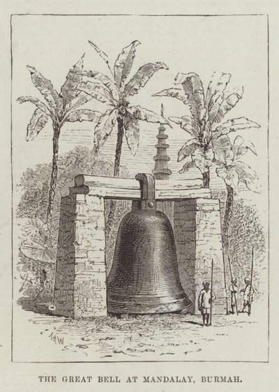 La grande campana a Mandalay, Birmania da Thomas Harrington Wilson