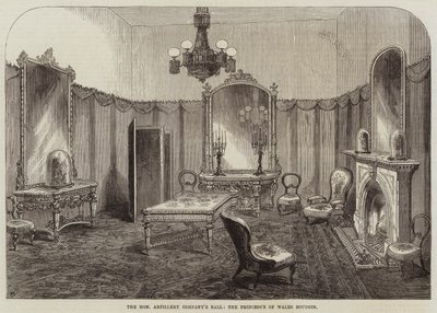 Il ballo della Honourable Artillery Company, il boudoir della Principessa del Galles da Thomas Harrington Wilson