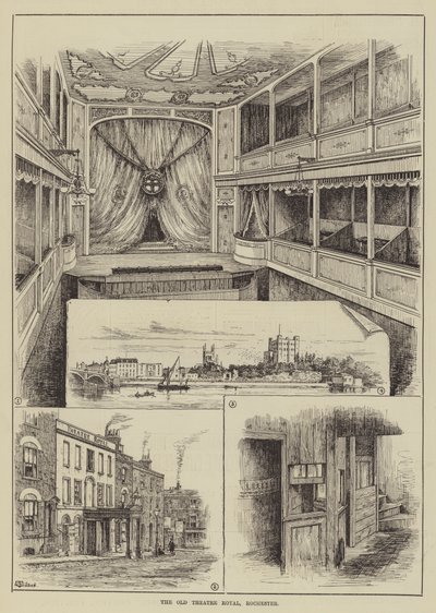 Il vecchio teatro reale, Rochester da Thomas Harrington Wilson