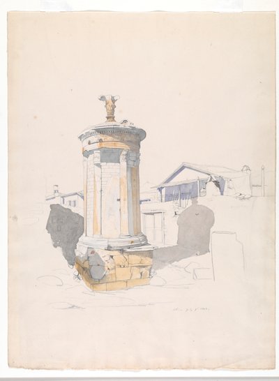Il monumento coregico di Lisicrate, Atene da Thomas Hartley Cromek