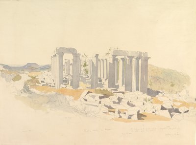 Il tempio di Apollo a Bassae, 1843 da Thomas Hartley Cromek