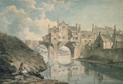 Ponte Elvet, Durham, XVIII secolo da Thomas Hearne