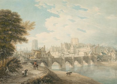 Vista nord-est di Durham, c.1783 da Thomas Hearne