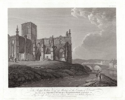 Chiesa del Priorato a Haddington da Thomas Hearne