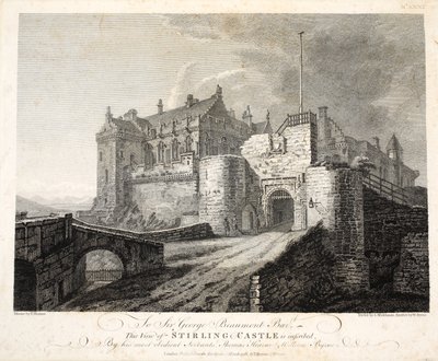 Veduta del castello di Stirling, inc. William Byrne da Thomas Hearne
