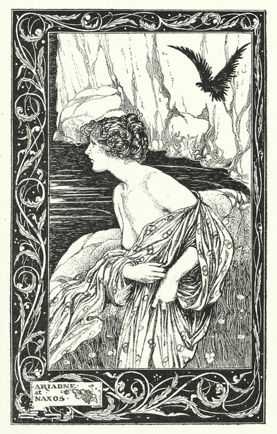 Arianna a Nasso (litografia) da Thomas Heath Robinson