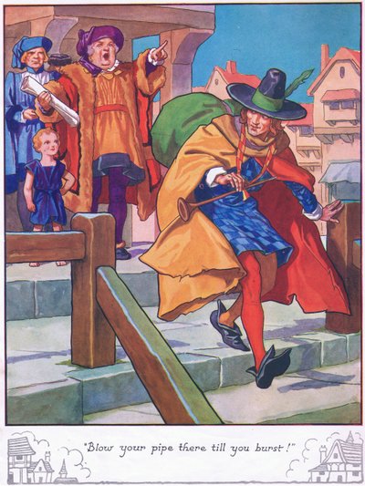 "Soffia la pipa fino a scoppiare!". (litografia a colori) da Thomas Heath Robinson