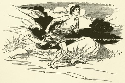 Portando le notizie da Maratona (incisione) da Thomas Heath Robinson