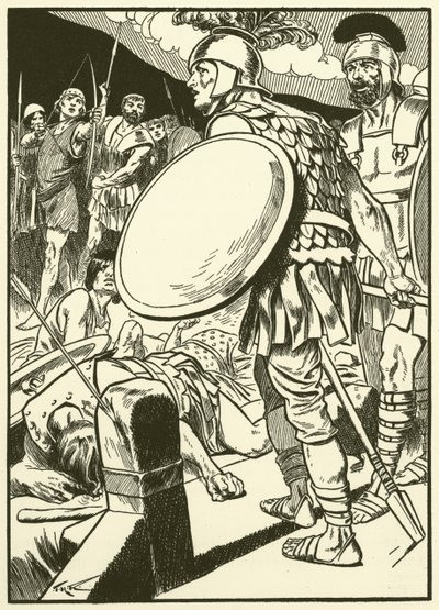 Orazio al ponte (incisione) da Thomas Heath Robinson