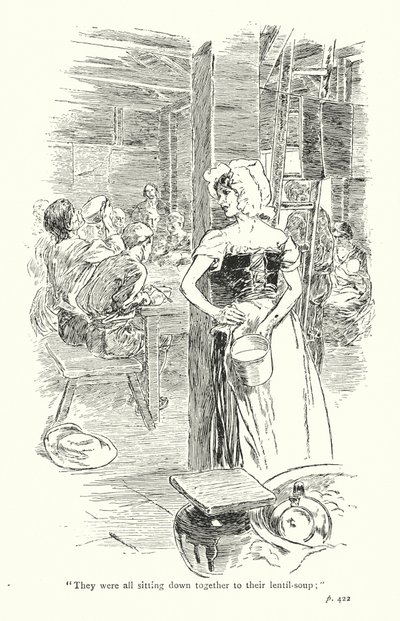 Illustrazione per Un viaggio sentimentale di Laurence Sterne (litografia) da Thomas Heath Robinson