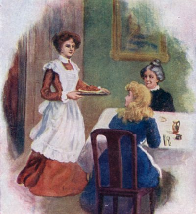 Illustrazione per Good Wives di Louisa M Alcott (litografia a colori) da Thomas Heath Robinson