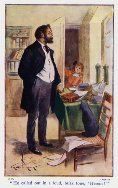 Illustrazione per Good Wives di Louisa M Alcott (litografia a colori) da Thomas Heath Robinson