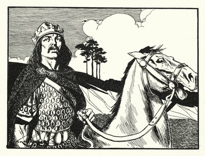 Re Alfredo (litografia) da Thomas Heath Robinson