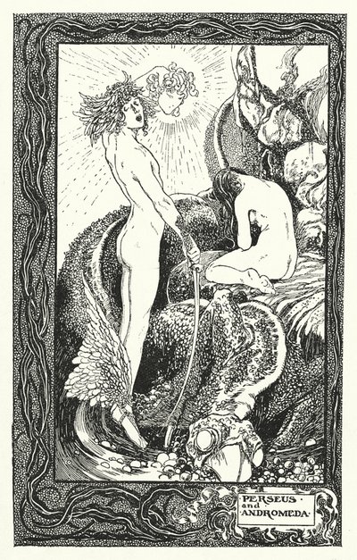 Perseo e Andromeda (litografia) da Thomas Heath Robinson