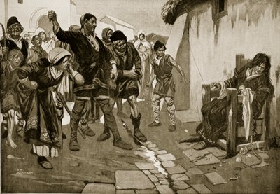Lo sgabello di Cucking in epoca normanna, illustrazione da "Hutchinson