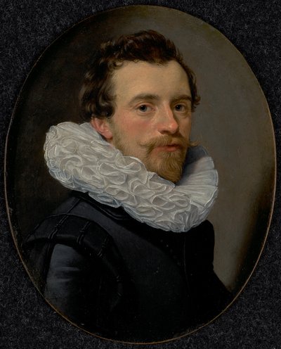 Ritratto di un giovane uomo con un bastone da Thomas Hendricksz. de Keyser
