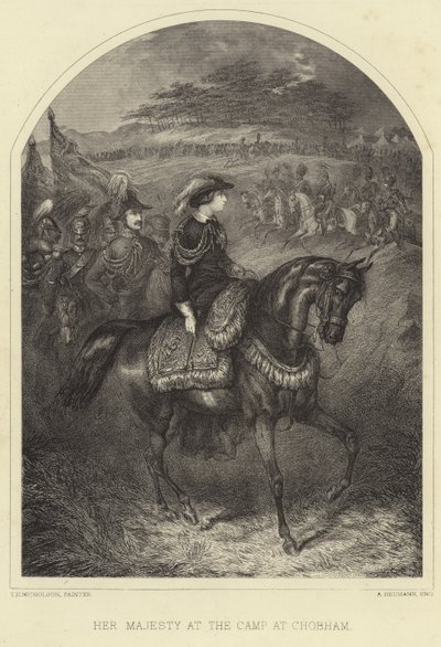 Sua Maestà la Regina Vittoria al campo di Chobham da Thomas Henry Nicholson