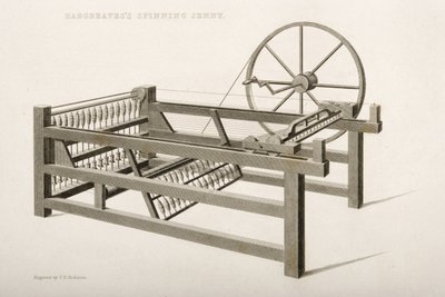 La Spinning Jenny, inventata da James Hargreaves nel 1764 da Thomas Henry Nicholson