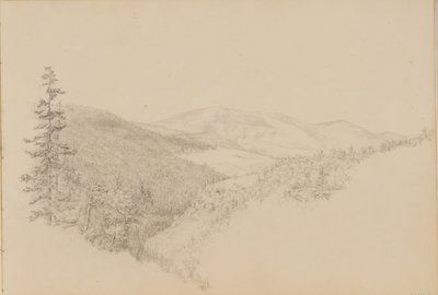Kauterskill Clove dal Taccuino di Paesaggi e Soggetti Animali, ca. 1860-64 da Thomas Hewes Hinckley