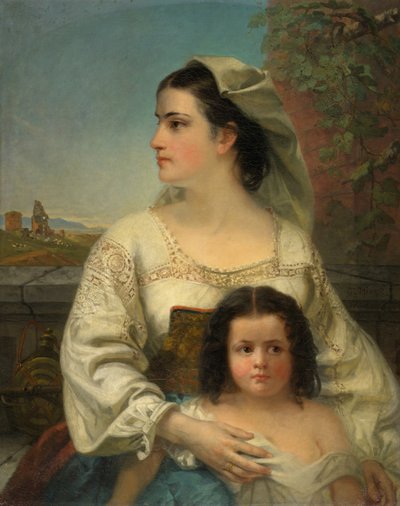 Madre e bambino italiani da Thomas Hicks