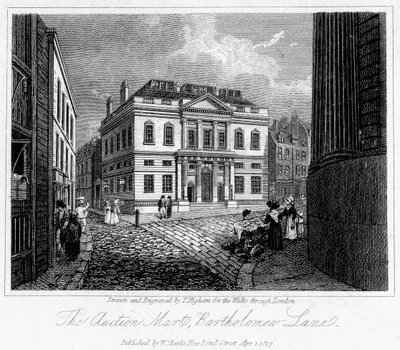 Il Mercato delle Aste, Bartholomew Lane, Città di Londra da Thomas Higham