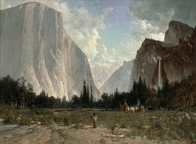 Cascate del Velo Nuziale, Yosemite, 1870-84 circa (olio su tela) da Thomas Hill