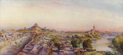 Pechino, vista dalla Torre del Tamburo da Thomas Hodgson Liddell